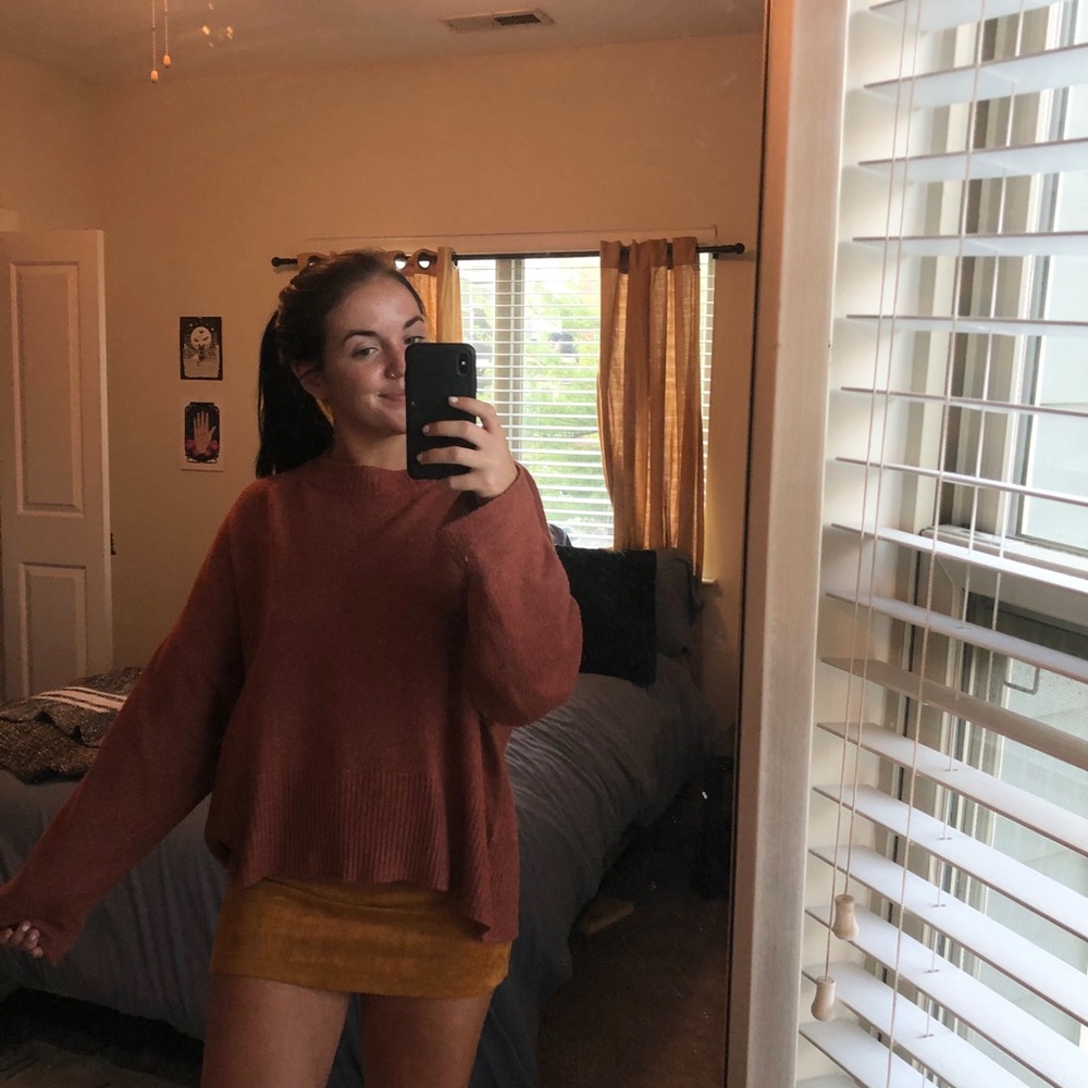 Rustic orange sweater